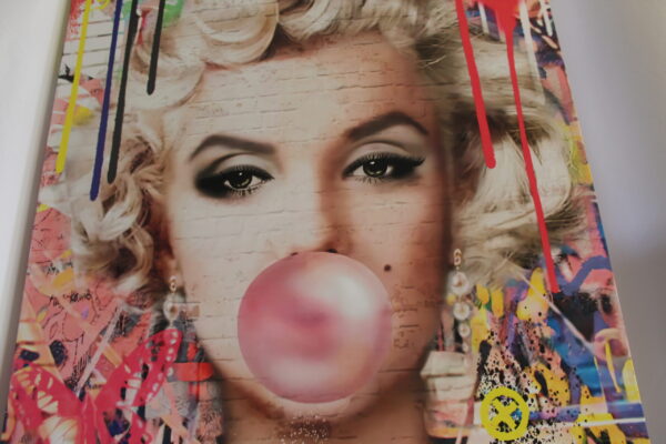 Framed Colorful Modern Canvas of Marilyn Monroe Painting Ready to Hang 70 x 45 - Image 4