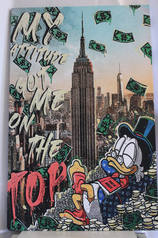 Giant Canvas of Donald Duck in NYC Stretched Ready to Hang Painting 70 x 45 - Image 7