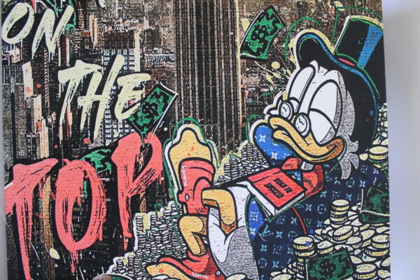Giant Canvas of Donald Duck in NYC Stretched Ready to Hang Painting 70 x 45 - Image 9