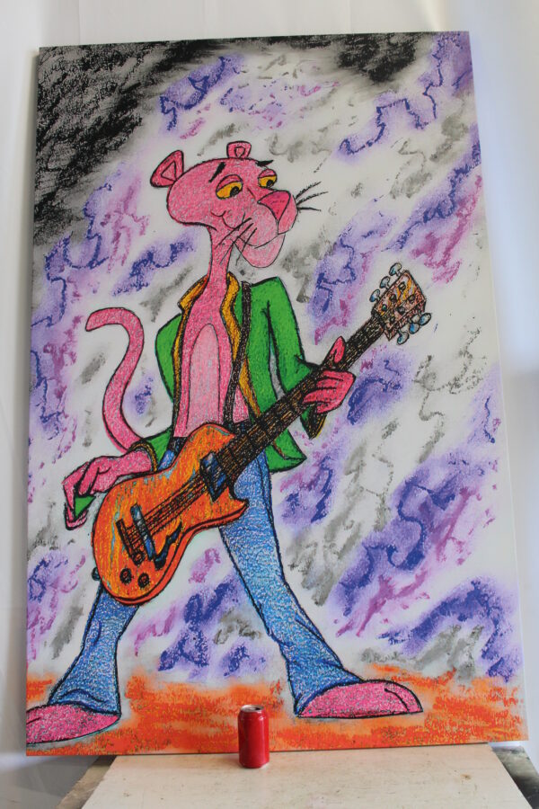 Cartoon Pink Panther Stretched Ready to Hang Canvas Large Painting 70 x 45 - Image 4