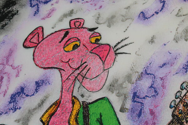 Cartoon Pink Panther Stretched Ready to Hang Canvas Large Painting 70 x 45 - Image 7