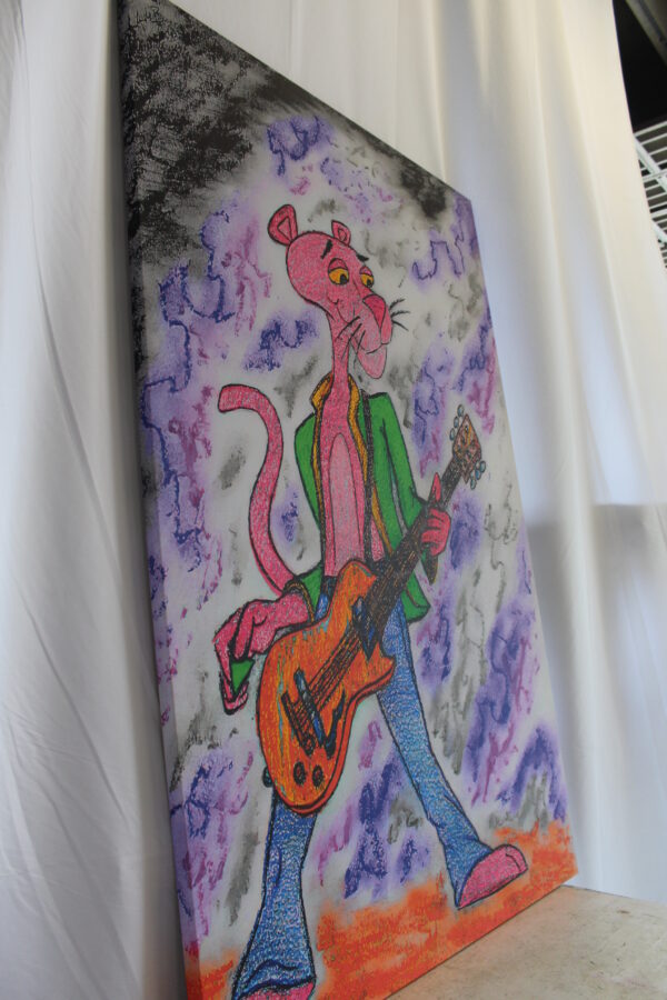 Cartoon Pink Panther Stretched Ready to Hang Canvas Large Painting 70 x 45 - Image 9