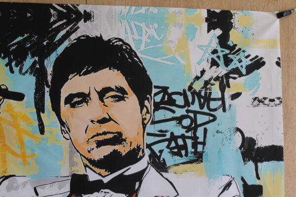 Giant Al Pacino in Scarface Graffiti Art Unframed Canvas 52 x 75 - Image 4