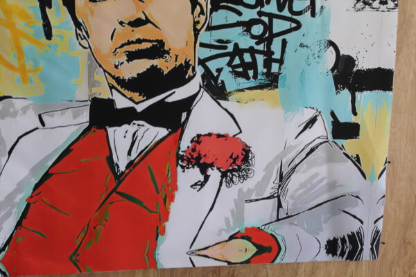 Giant Al Pacino in Scarface Graffiti Art Unframed Canvas 52 x 75 - Image 5