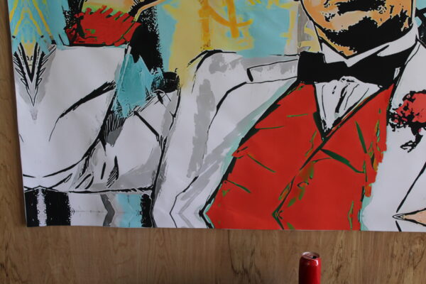 Giant Al Pacino in Scarface Graffiti Art Unframed Canvas 52 x 75 - Image 6