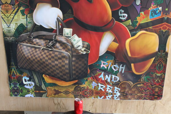 Giant Modern and Rich Donald Duck Unframed Canvas 52 x 74 - Image 5