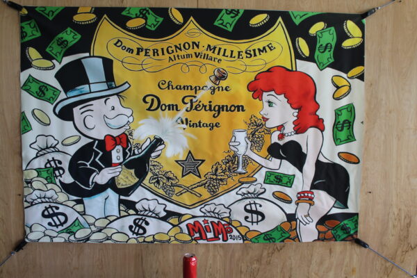 Monopoly Man Dom Perignon ChampagneUnframed Giant Canvas 49 x 70 - Image 10