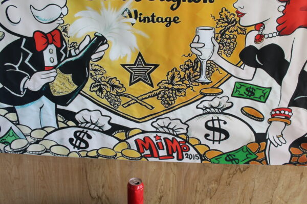 Monopoly Man Dom Perignon ChampagneUnframed Giant Canvas 49 x 70 - Image 5