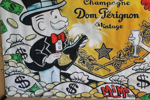 Monopoly Man Dom Perignon ChampagneUnframed Giant Canvas 49 x 70 - Image 7