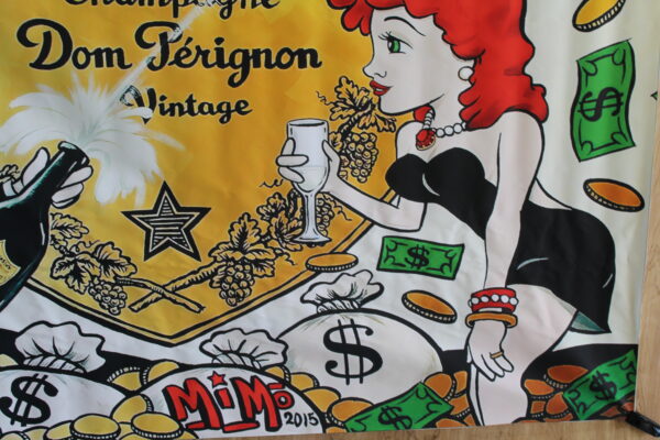 Monopoly Man Dom Perignon ChampagneUnframed Giant Canvas 49 x 70 - Image 8