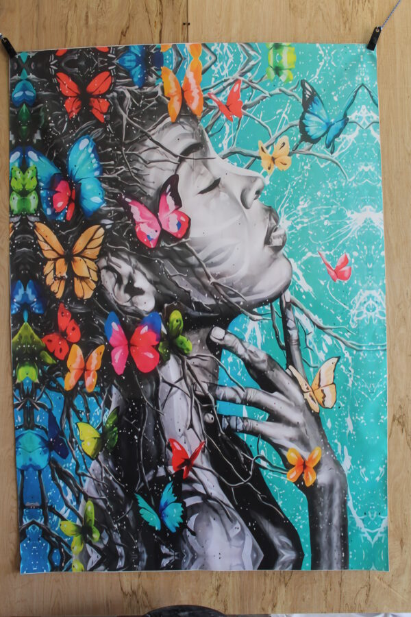 Giant Graceful Butterfly Woman Unframed Canvas 52 x 74 - Image 4
