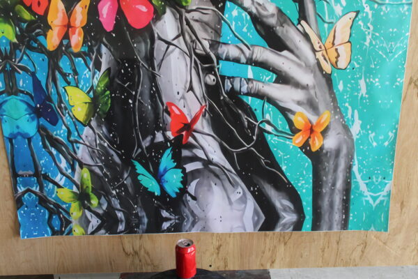 Giant Graceful Butterfly Woman Unframed Canvas 52 x 74 - Image 6