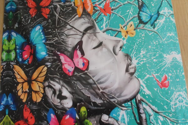 Giant Graceful Butterfly Woman Unframed Canvas 52 x 74 - Image 8