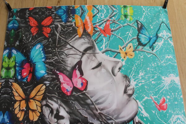 Giant Graceful Butterfly Woman Unframed Canvas 52 x 74 - Image 9