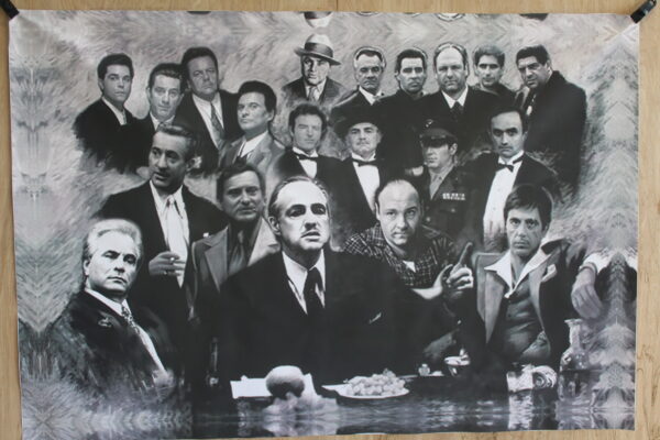 Giant Canvas of Godfather Cast Black and White 44 x 65 - Image 5
