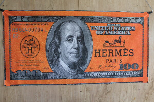Modern Hernes Design Dollar Sign Unframed Rolled Canvas 44 x 86 - Image 3