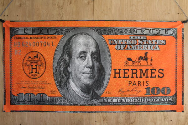 Modern Hernes Design Dollar Sign Unframed Rolled Canvas 44 x 86 - Image 5