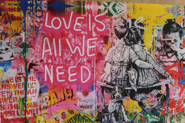 Love Is All We Need Neon Modern Unframed Rolled Canvas 44 x 84 - Image 7