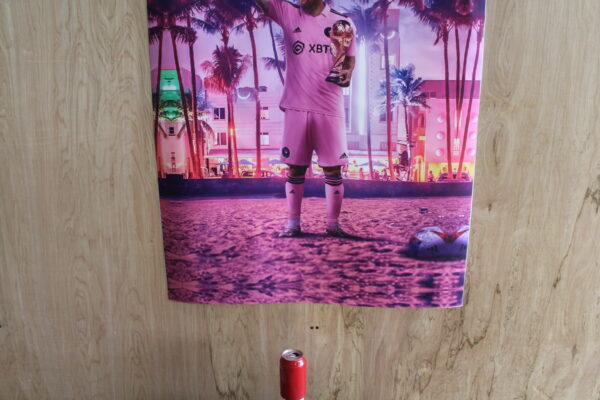 Lionel Messi On Beach Neon Unframed Rolled Canvas 32 x 44 - Image 6
