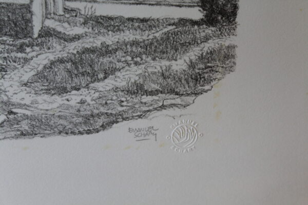 Zion by Emanuel Schary Lithograph Black and White 18 x 14 - Image 5