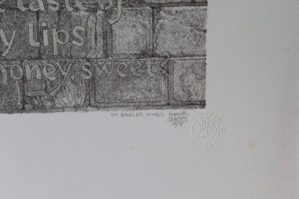 On Eagles Wings by Emanuel Schary Black and White Lithograph 9 x 11 - Image 5