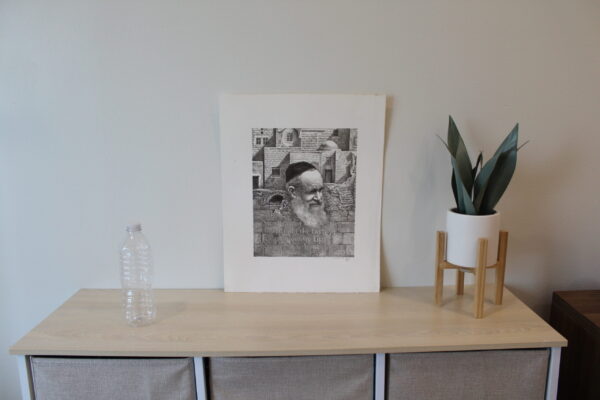 On Eagles Wings by Emanuel Schary Black and White Lithograph 9 x 11 - Image 7