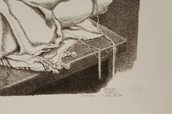 Scribe by Emanuel Schary Black and White Lithograph 14 x 10 - Image 4