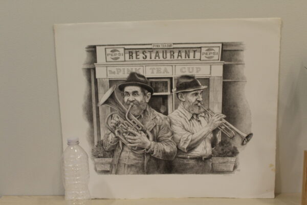 Brass Band by Emanuel Schary Black and White Lithograph 18 x 14 - Image 5