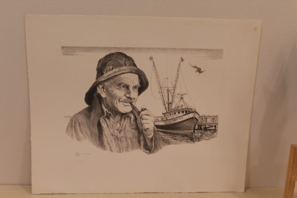 Lobster Man by Emanuel Schary Black and White Lithograph 14 x 10 - Image 3