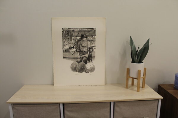 Balloon Man by Emanuel Schary Black and White Lithograph 10 x 15 - Image 6