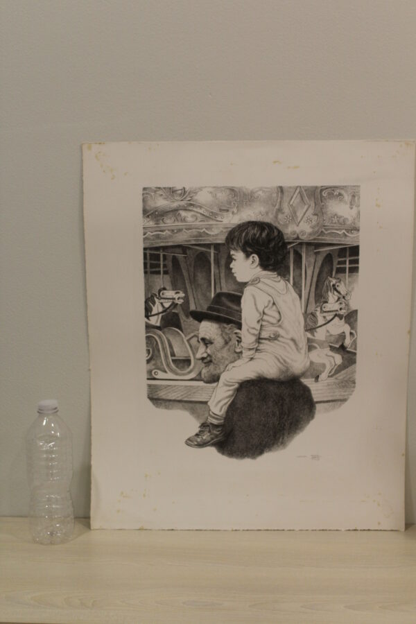 Carousel by Emanuel Schary Black and White Lithograph 12 x 16 - Image 5