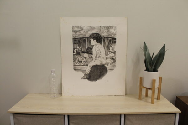 Carousel by Emanuel Schary Black and White Lithograph 12 x 16 - Image 6