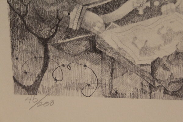 DMZ signed by Charles Bragg Monochromaric Lithograph 20 x 14 - Image 4
