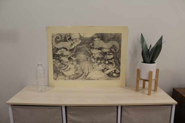 DMZ signed by Charles Bragg Monochromaric Lithograph 20 x 14 - Image 7