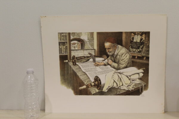 Scribe by Emanuel Schary Colored Lithograph 15 x 10 - Image 4
