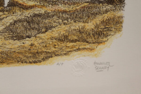 Zion Colored by Emanuel Schary Lithograph 18 x 14 - Image 4