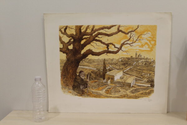Zion Colored by Emanuel Schary Lithograph 18 x 14 - Image 6