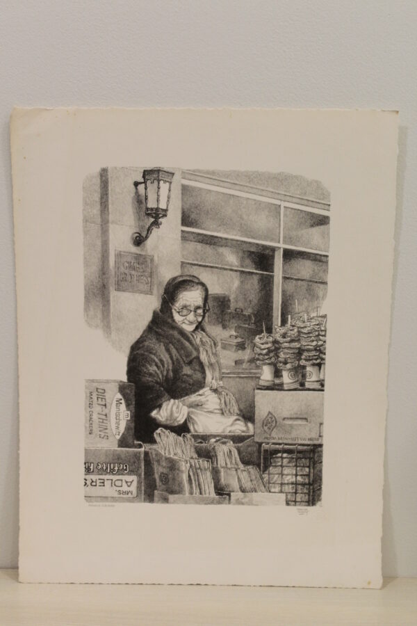 Herald Square by Emanuel Schary Black and White Lithograph 10 x 14 - Image 3