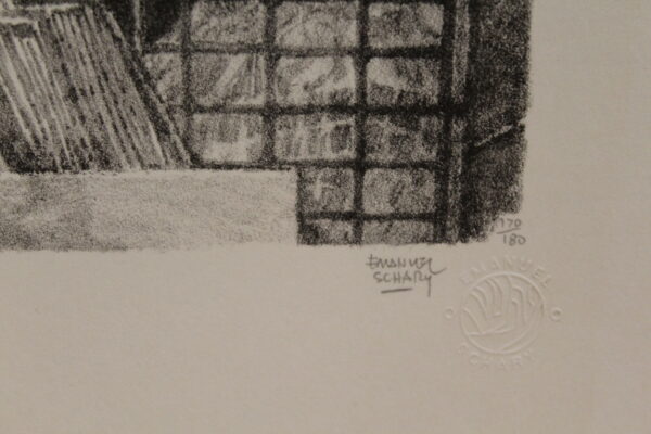 Herald Square by Emanuel Schary Black and White Lithograph 10 x 14 - Image 4