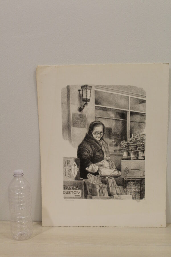 Herald Square by Emanuel Schary Black and White Lithograph 10 x 14 - Image 6