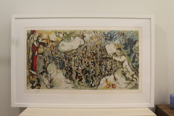Marc Chagall Painting Biblical Scenes of Exodus 36 x 19 - Image 3