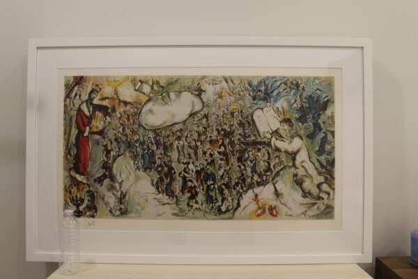 Marc Chagall Painting Biblical Scenes of Exodus 36 x 19 - Image 4
