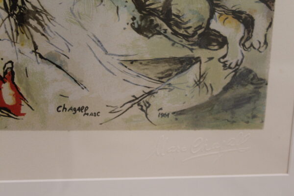 Marc Chagall Painting Biblical Scenes of Exodus 36 x 19 - Image 5