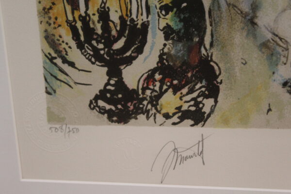 Marc Chagall Painting Biblical Scenes of Exodus 36 x 19 - Image 6