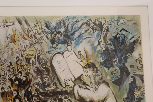 Marc Chagall Painting Biblical Scenes of Exodus 36 x 19 - Image 13