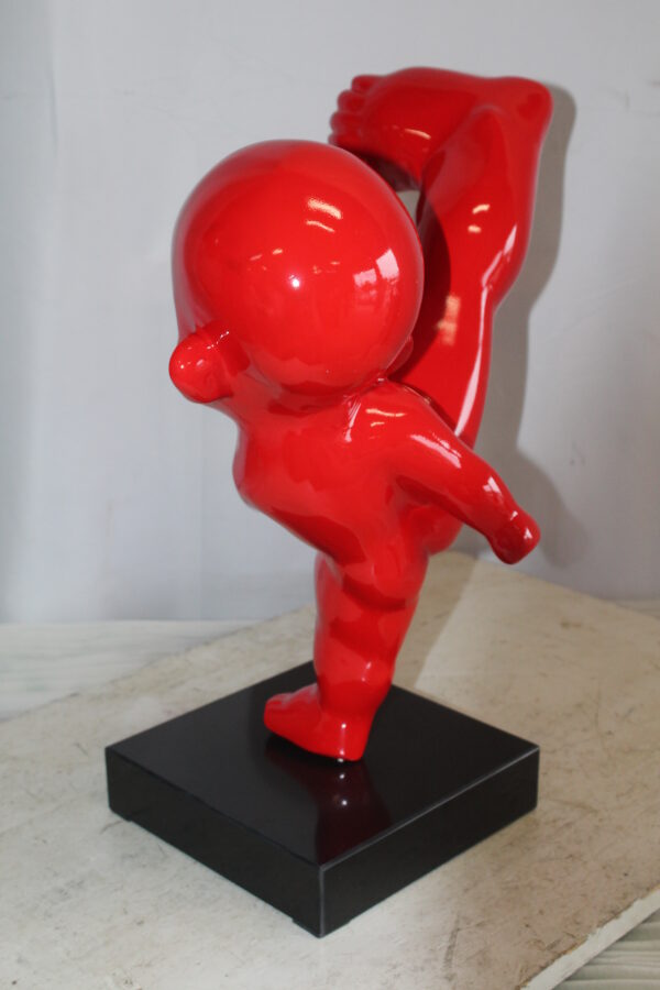 Karate Kid in Motion Red Resin Statue 18" x 8" x 20"H - Image 4