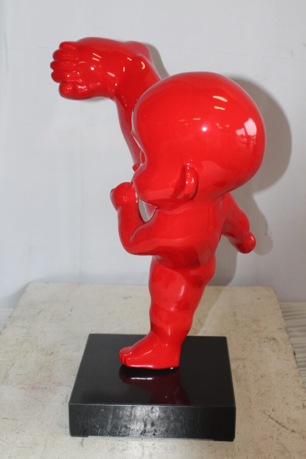 Karate Kid in Motion Red Resin Statue 18" x 8" x 20"H - Image 5
