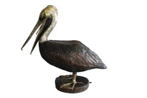 Lifesize Bronze Pelican Fountain Mounted on a Base 44" x 20" x 42"H