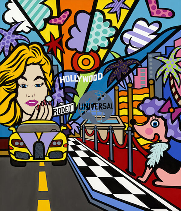 Hollywood, Acrylic Painting, Stretched Canvas, Wall Art by Jozza 40" x 48" x 1"