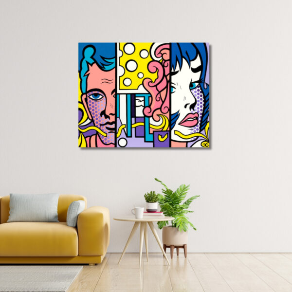 Couple, Acrylic Painting, Stretched Canvas, Wall Art by Jozza 40" x 36" x 1" - Image 4